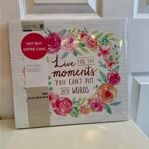 Floral 12x12 Scrapbook Album “Live for the Moments" 30
Pages | New